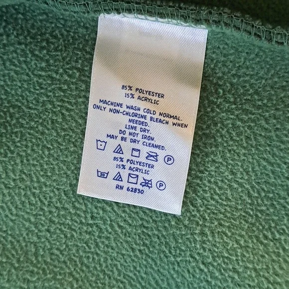 Land's End Fleece Sherpa Oversized Unisex Zipped Chunky Hooded Sweater Jacket - Picture 9 of 9